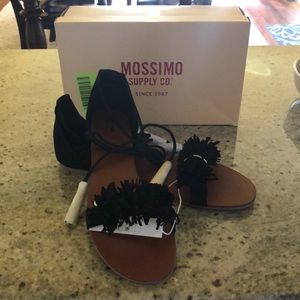 Mossimo Supply Co. Shoes - Black ankle tie Sandals- BRAND NEW! Mossimo Supply Co. Shoes - Black ankle tie Sandals- BRAND NEW!